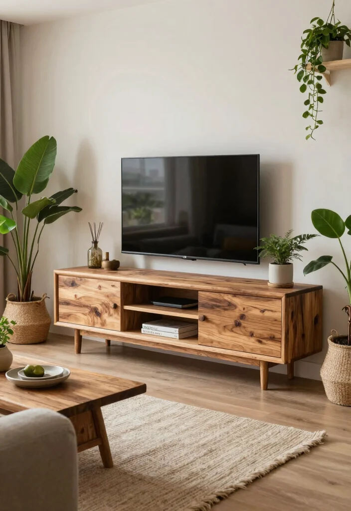 18 Modern TV Stand Living Rooms Ideas That Look Sleek 39 18 Modern TV Stand Living Rooms Ideas That Look Sleek - 9. Eco-Friendly Materials 1