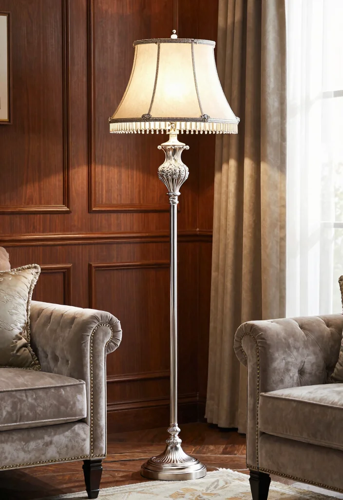 18 Silver Floor Lamp Ideas That Add Sleek Shine 41 18 Silver Floor Lamp Ideas That Add Sleek Shine - 11. Luxe Silver Floor Lamp 1