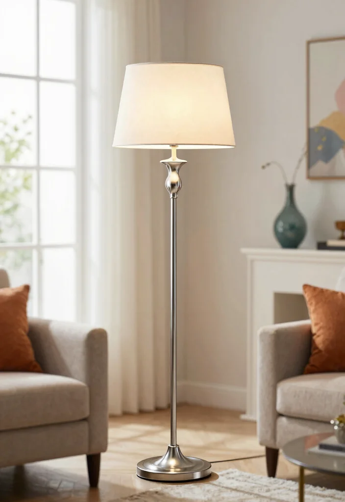18 Silver Floor Lamp Ideas That Add Sleek Shine 66 18 Silver Floor Lamp Ideas That Add Sleek Shine - 16. Silver Floor Lamp with Shade 1