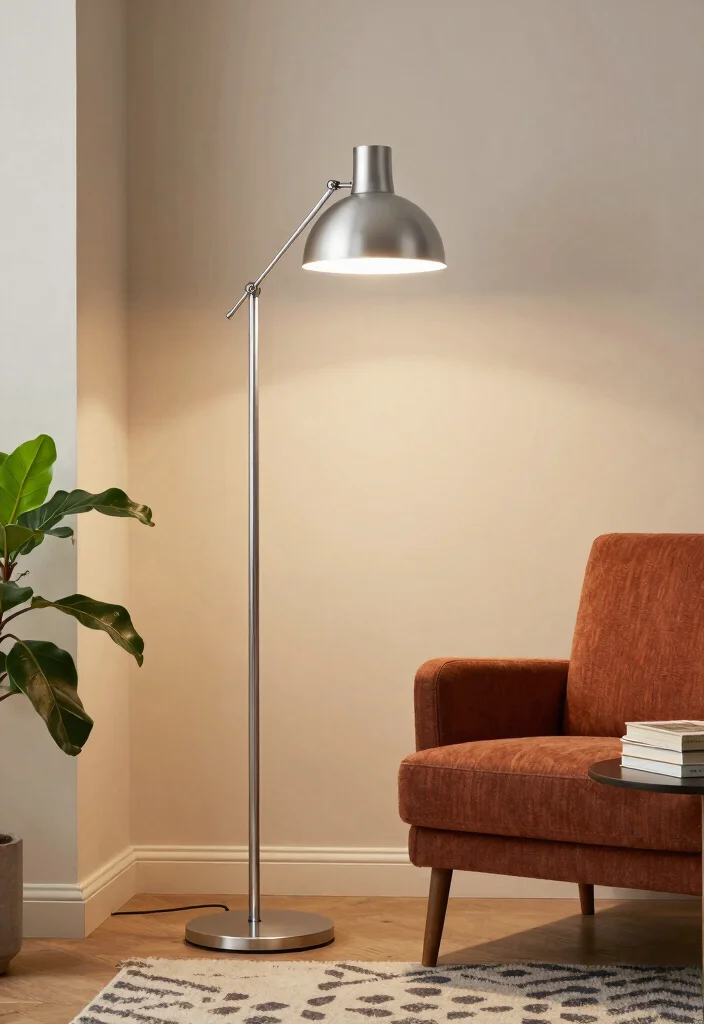 18 Silver Floor Lamp Ideas That Add Sleek Shine 13 18 Silver Floor Lamp Ideas That Add Sleek Shine - 3. Mid-Century Modern Floor Lamp 1