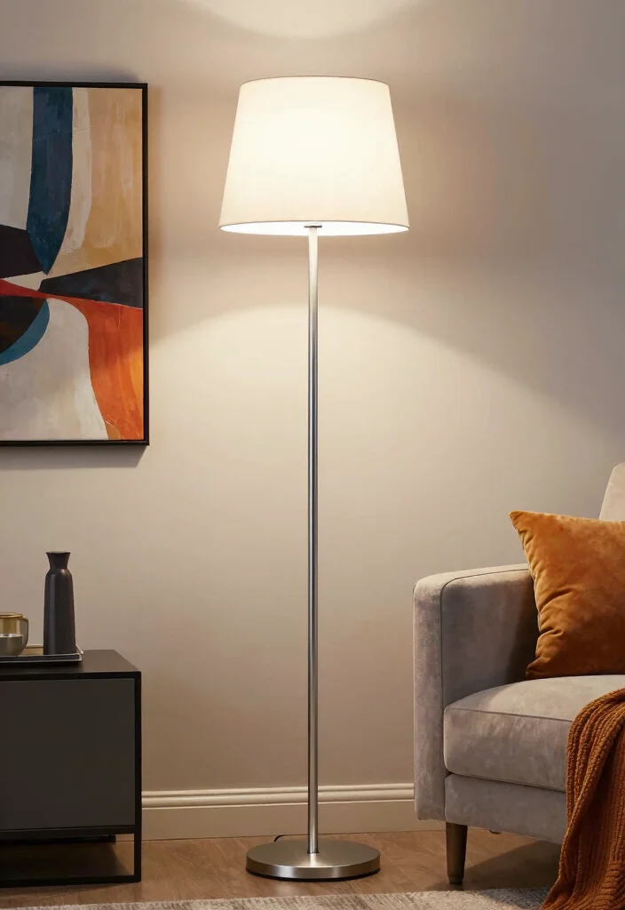 18 Silver Floor Lamp Ideas That Add Sleek Shine 14 18 Silver Floor Lamp Ideas That Add Sleek Shine - 4. Stylish LED Silver Floor Lamp 1