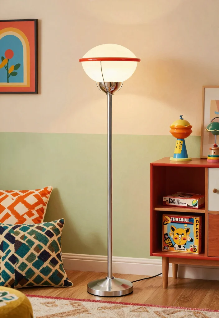18 Silver Floor Lamp Ideas That Add Sleek Shine 18 18 Silver Floor Lamp Ideas That Add Sleek Shine - 8. Retro Silver Floor Lamp 1