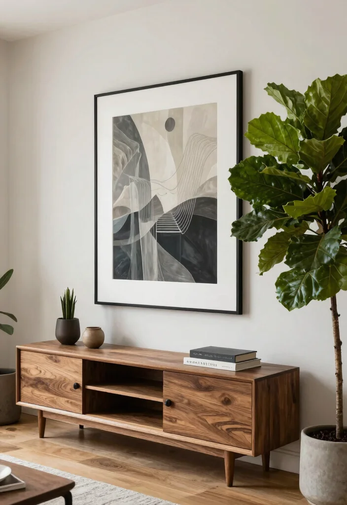 18 Wood TV Stand Decor Living Room Ideas That Feel Warm 43 18 Wood TV Stand Decor Living Room Ideas That Feel Warm - 13. Statement Pieces 1