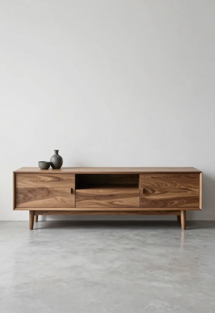 18 Wood TV Stand Decor Living Room Ideas That Feel Warm 54 18 Wood TV Stand Decor Living Room Ideas That Feel Warm - 14. Minimalist Approach 1